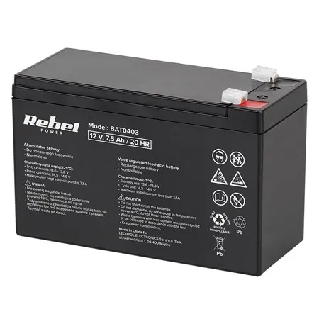 Acumulator Stationar SLA 12V 7.5AH Rebel