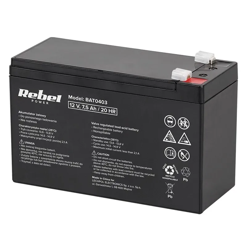 Acumulator Stationar SLA 12V 7.5AH Rebel