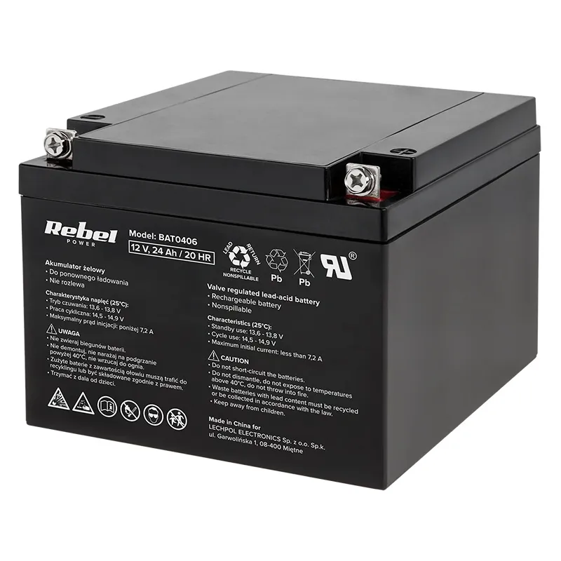 Acumulator Stationar Plumb Acid 12V 24AH Rebel