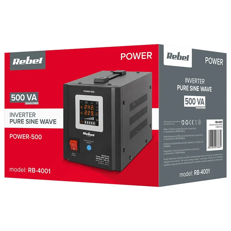 UPS Centrale Sinus Pur 500VA 300W 12V Rebel