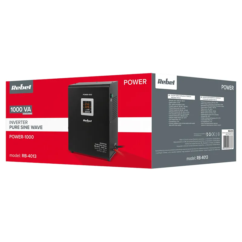 UPS Centrale Sinus Pur 1000VA 700W 12V Rebel