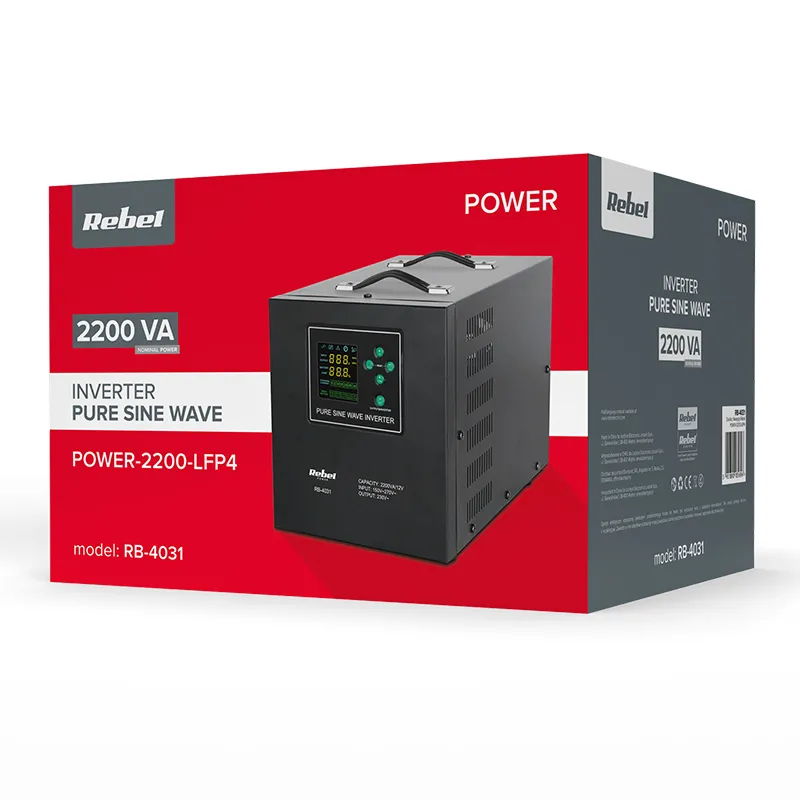 UPS Centrale Sinus Pur 2200VA 1600W 12V Rebel