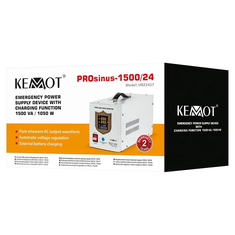 UPS Centrale Sinus Pur 1500VA 24V Kemot